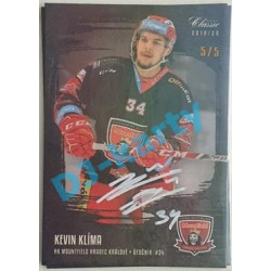 2020/21 OFS 1. série Kevin Klíma #370 5/5 Black Rainbow Signature