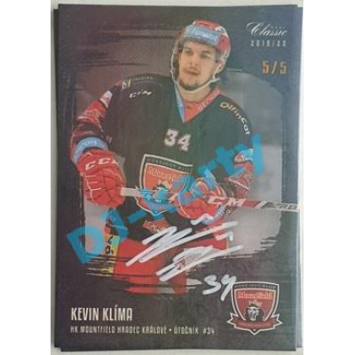 2020/21 OFS 1. série Kevin Klíma #370 5/5 Black Rainbow Signature