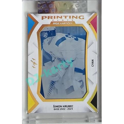 2023 MK The Gamers Extended #PP-ŠH Šimon Hrubec BASE Printing Plates 2023 Cyan 1of1