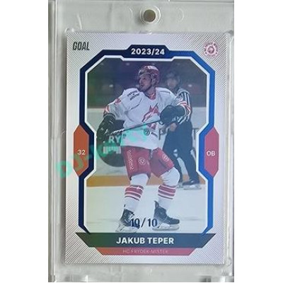 2023/24 Goal cards Chance Liga 2. série #315 Jakub Teper Blue 10/10