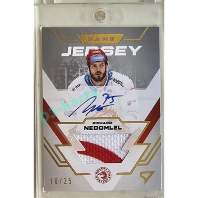 2023/24 Sportzoo ELH 1. série #GJS-RN Richard Nedomlel Game Jersey Auto 18/25