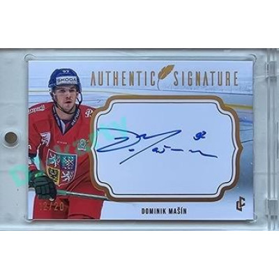 2023/24 LC Expectations Road to Prague #AS-23 Dominik Mašín Authentic Signature Gold xx/20