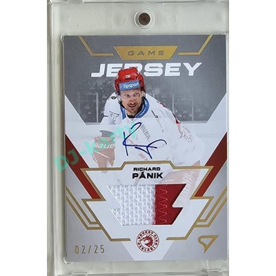 2023/24 Sportzoo ELH 1. série #GJS-RP Richard Pánik Game Jersey Auto 02/25
