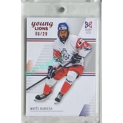 2023/24 Legendary Cards Hlinka Gretzky Cup Young Lions #18 Matěj Kubiesa Canvas xx/29