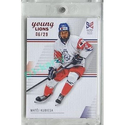 2023/24 Legendary Cards Hlinka Gretzky Cup Young Lions #18 Matěj Kubiesa Canvas xx/29