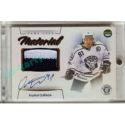 2023/24 Goal cards Chance Liga 1. série #GUM-22 Kryštof Ouřada Game Used Material Auto 08/10