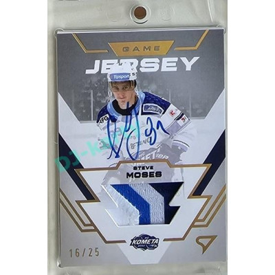 2023/24 Sportzoo ELH 1. série #GJS-SM Steve Moses Game Jersey Auto 22/25