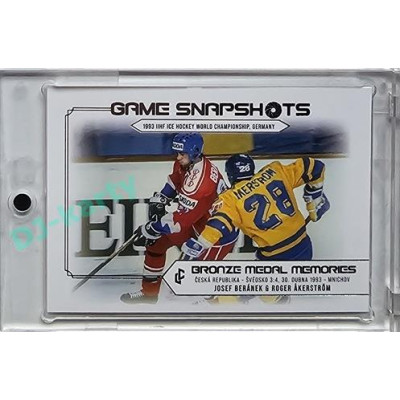 2023 LC Bronze Medal Memories 1993 #GS-12 Josef Beránek, Roger Åkerström Game Snapshots Platinum base xx/50