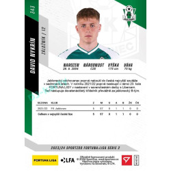 2023/24 Sportzoo Fortuna Liga 2. série #343 David Nykrín
