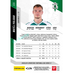 2023/24 Sportzoo Fortuna Liga 2. série #335 Matěj Polidar