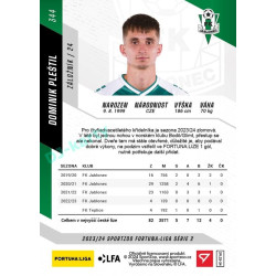 2023/24 Sportzoo Fortuna Liga 2. série #344 Dominik Pleštil