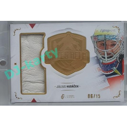 2021/22 Legendary Cards SAVES HELP MEMORABILIA SERIES #SHM-24 Július Hudáček Memorabilia Gold 06/15