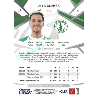2024/25 Sportzoo Chance Liga 1. série #149 Aleš Čermák