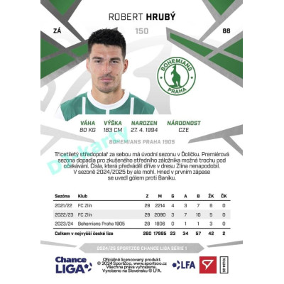 2024/25 Sportzoo Chance Liga 1. série #150 Robert Hrubý