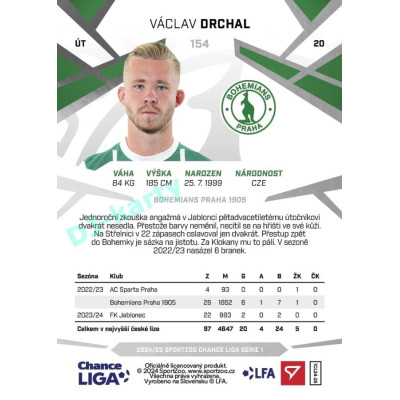 2024/25 Sportzoo Chance Liga 1. série #154 Václav Drchal