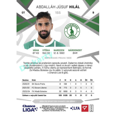 2024/25 Sportzoo Chance Liga 1. série #155 Abdalláh Júsuf Hilál