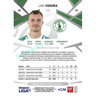 2024/25 Sportzoo Chance Liga 1. série #148 Jan Vondra