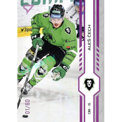2024/25 Sportzoo ELH 2. serie #351 Aleš Čech Purple Iceberg xx/60