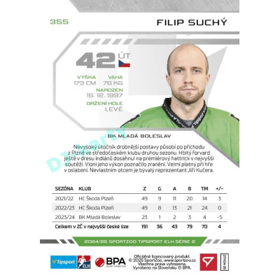 2024/25 Sportzoo ELH 2. serie #355 Filip Suchý