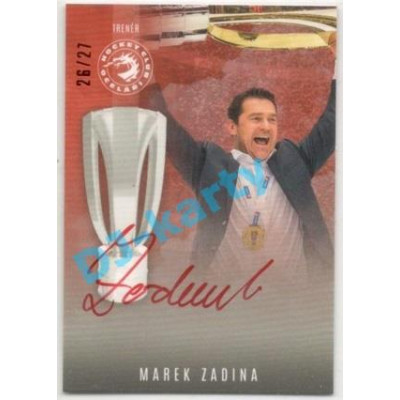 2021/22 OFS The Final Series Marek Zadina #TRI-25 11/27 Bonus Signature Champions HC Oceláři Třinec