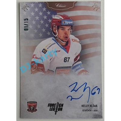 2021/22 OFS The Final Series Kelly Klíma #FL-KKÍ 01/15 Bonus Signature Foreign Legion