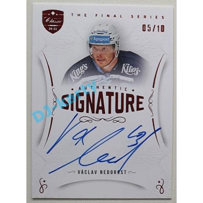 2021/22 OFS The Final Series Václav Nedorost #TFS-VN 05/10 Authentic Signature Red