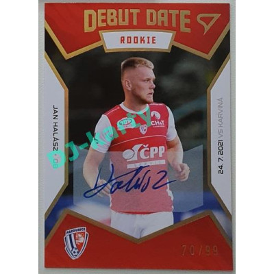 2021/22 Sportzoo Fortuna Liga Jan Jalász #DR05 70/99 Debud Date Rookie Signature