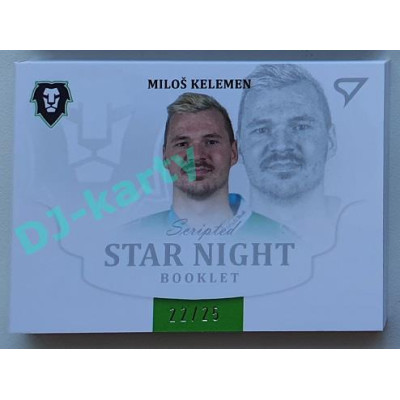2021/22 Sportzoo TIPSPORT ELH 2. série #SN-MK Miloš Kelemen Star Night Booklet 22/25