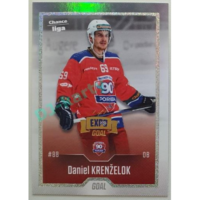 2022/23 Goal Cards Chance Liga 1. série #163 Daniel Krenželok Expo Pard. Rainbow Dotted 1/1