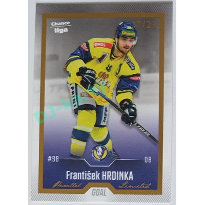 2022/23 Goal Cards Chance Liga 1. série #093 František Hrdinka Gold 17/23