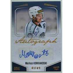 2022/23 Goal Cards Chance Liga 2. série #138 Markus Korkiakoski Autograph xx/49