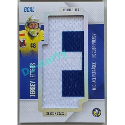 2022/23 Goal Cards Chance Liga 2. série #JL-33 Michael Petrásek Jersey Letters 7/8