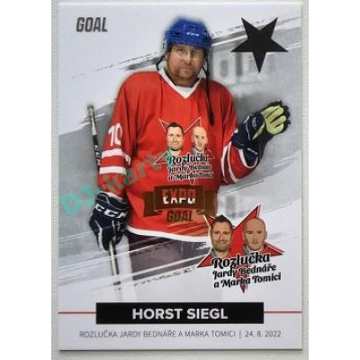 2022 Goal Cards Rozlučka Jardy Bednáře a Marka Tomici #34 Horst Siegl Expo Gold 1of3
