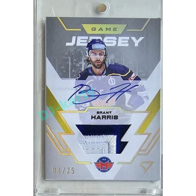 2023/24 Sportzoo ELH 1. série #GJS-BH Brant Harris Game Jersey Auto 04/25