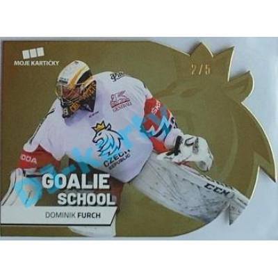 2020 MK reprezentace Dominik Furch #9 2/5 Goalie School Die-cut Gold