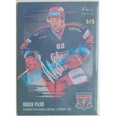 2020/21 OFS 1. série Radek Pilař #373 5/5 Black Rainbow Signature