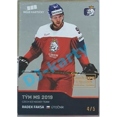 2020 MK reprezentace Radek Faksa #70 4/5 Silver Czech Expo