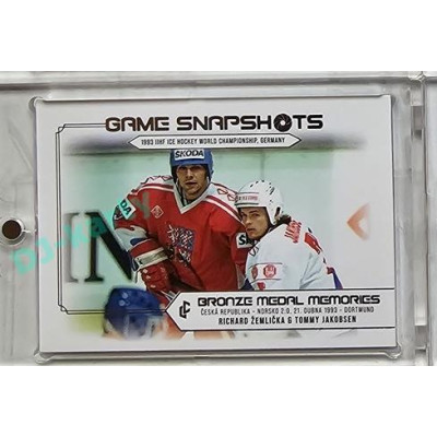 2023 LC Bronze Medal Memories 1993 #GS-20 Richard Žemlička, Tommy Jakobsen Snapshots Platinum base xx/50