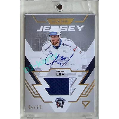 2023/24 Sportzoo ELH 1. série #GJS-JL Jakub Lev Game Jersey Auto 04/25