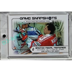 2023 LC Bronze Medal Memories 1993 #GS-22 Kamil Kašťák, Tony Amonte Snapshots Platinum base xx/50