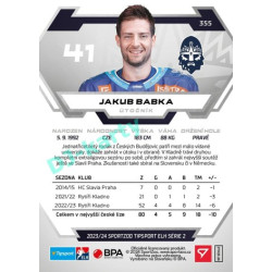 2023/24 Sportzoo ELH 2. serie #355 Jakub Babka