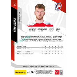 2023/24 Sportzoo Fortuna Liga 2. série #347 Petr Kurka