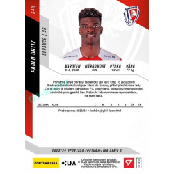 2023/24 Sportzoo Fortuna Liga 2. série #348 Pablo Ortiz