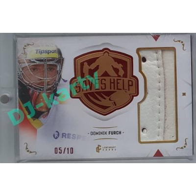 2021/22 Legendary Cards SAVES HELP MEMORABILIA SERIES #SHM-03 Dominik Furch Memorabilia Red 05/10