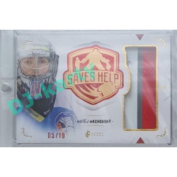 2021/22 Legendary Cards SAVES HELP MEMORABILIA SERIES #SHM-12 Matěj Machovský Memorabilia Red 05/10