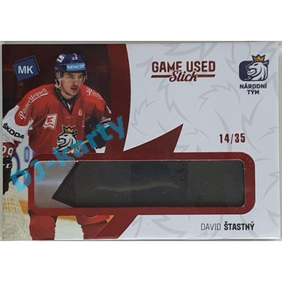 2021 MK reprezentace David Šťastný #12 14/35 Game used memorabilia Red