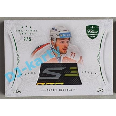 2021/22 OFS The Final Series Ondřej Machala #STI-MAN 2/5 Game Used Stick Emerald