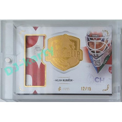 2021/22 Legendary Cards SAVES HELP MEMORABILIA SERIES #SHM-26 Milan Klouček Memorabilia Gold 12/15