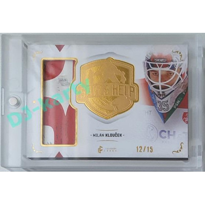 2021/22 Legendary Cards SAVES HELP MEMORABILIA SERIES #SHM-26 Milan Klouček Memorabilia Gold 12/15