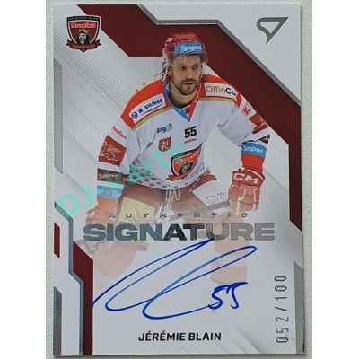 2022/23 Sportzoo ELH 1. série #AS2-JB Jérémie Blain Signature level 2 xxx/100